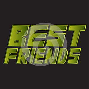 Best friends vector lettering