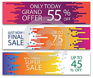 Web Sales Banner Design - Vector