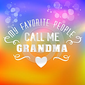 Best grandma handwritten in white