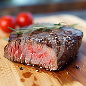 The best looking steak in the entire world, it is perfectly seasoned and had a delicious looking sauce on it
