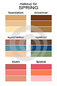 Best makeup colors for spring type of appearance