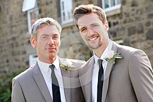 Best Man And Groom At Wedding