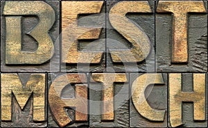 Best match wooden letterpress