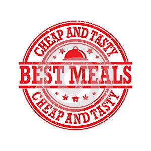 Best Meals, Cheap and Tasty food - badge / stamp