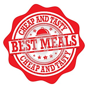 Best Meals, Cheap and Tasty - stamp