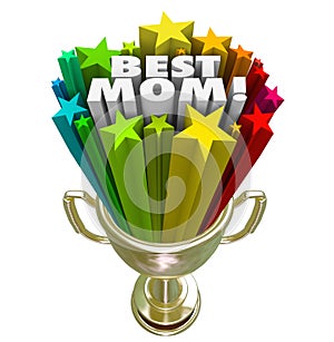 Best Mom Prize Trophy Award Worlds Greatest Mother photo