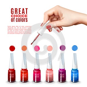 Best Nail Polish Colors Realistic Poster