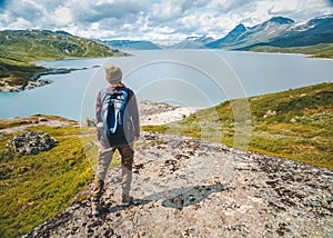 Best Norway hike. Besseggen Ridge. Yotunheimen national park