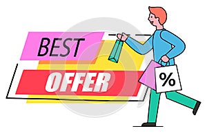 Best Offer Banner for Shops Promotional Proposal