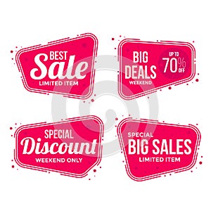 Best offer sale banner labels set