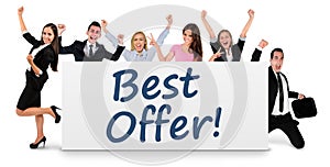 Best offer word on banner photo