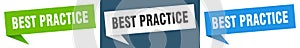 best practice banner. best practice speech bubble label set.