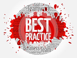 Best Practice circle word cloud