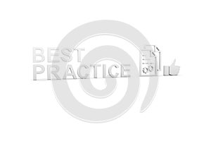 BEST PRACTICE concept white background