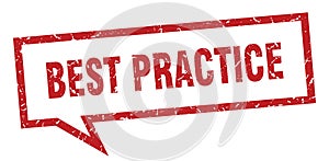 best practice speech bubble.