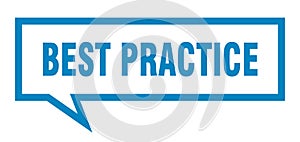 best practice speech bubble.