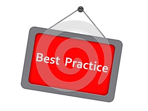 best practice sign on white