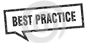 best practice speech bubble.