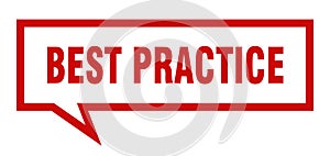 best practice speech bubble.