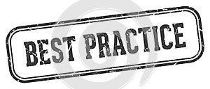best practice stamp. best practice rectangular stamp on white background