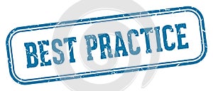 best practice stamp. best practice rectangular stamp on white background