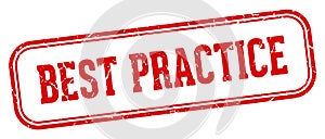 best practice stamp. best practice rectangular stamp on white background