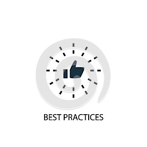 Best Practices icon. Simple element