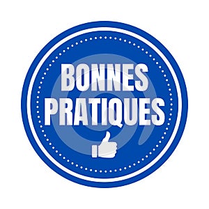 Best practices symbol icon in French language