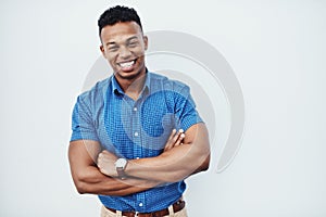 The best preparation for tomorrow is doing your best today. Studio portrait of a young creative businessman posing with