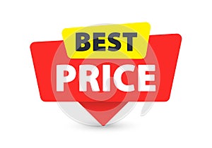 Best Price - Banner, Speech Bubble, Label, Sticker, Ribbon Template. Vector Stock Illustration