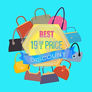 Best Price Discount Sale, Color Advertising Banner