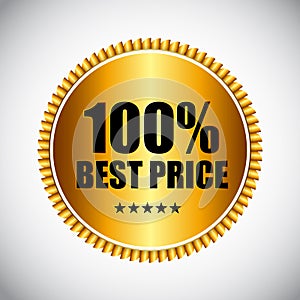 Best Price Golden Label Vector Illustration