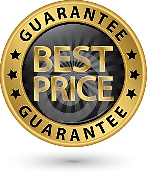 Best price guarantee golden label, vector illustration