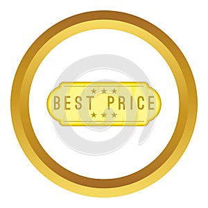 Best price label vector icon