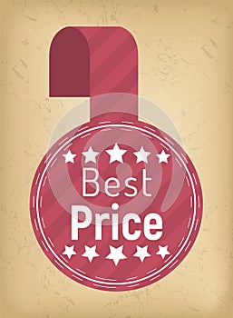 Best Price on Products, Label for Shop Discounts