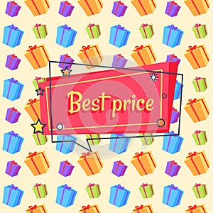 Best Price Proposal Banner Seamless Pattern Vector
