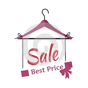 Best Price Sale Banner Fashionable Clothes. Vector