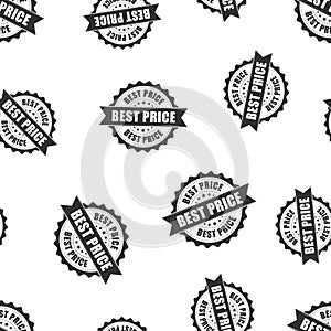 Best price sale rubber stamp seamless pattern background. Business concept vector illustration. Best price badge symbol pattern.