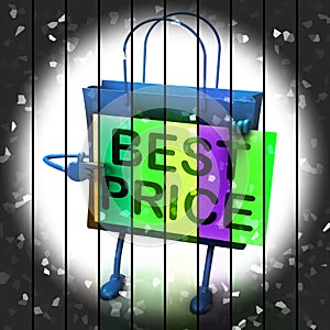 Best Price Shopping Bag Represents Bargains and Discounts