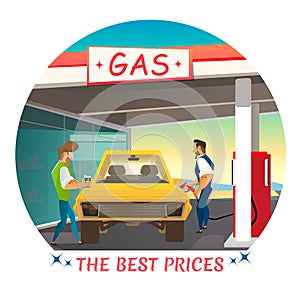 Best Prices for Gas Station Service Ad Poster