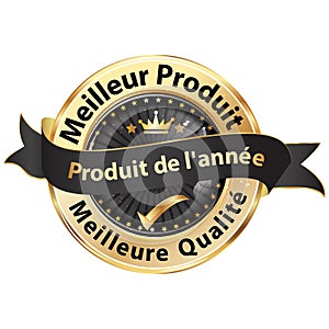 The best product of the yea, Best quality - French business award ribbon