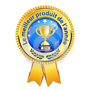 The best product of the year french award ribbon photo