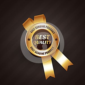 Best quality golden rosette label badge design