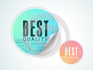 Best Quality sticker, tag or label design.