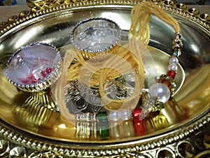Best rakhi thali images related to raksha Bandhan festival. photo
