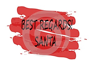 Best regards santa red banner