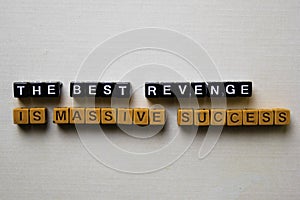 The Best Revenger is Massive Success on wooden blocks. Business and inspiration concept
