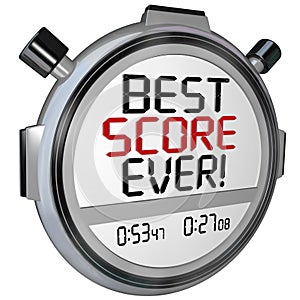 Best Score Ever Timer Stopwatch Record Breaking Performance