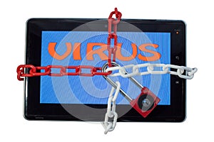 Secure locking of tablet as virus protection