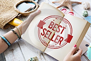 Best Seller Certificate Stamp Concept photo